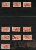 Danmark.  Planche med 10 stk. 5-kroner Centralpostbygningen