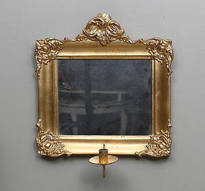 SPEGELLAMPETT, pastillage, 1800-tal.