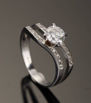 Diamantring, ca. 1.11 ct