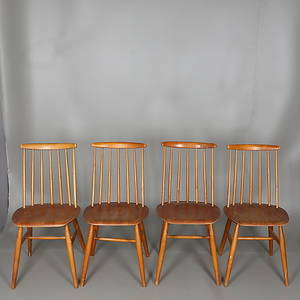 STOLAR i trä. 4 st. 1900-talets senare hälft.