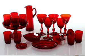 RÖTT GLAS, 20 DELAR