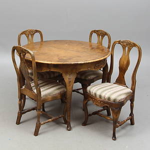 MATSALSGRUPP, 5 delar, rokokostil, 1900-talets andra hälft.