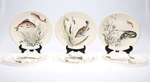 FISKTALLRIKAR, porslin, 6st England Johnson Bros.