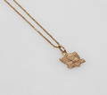 HALSKEDJA samt HÄNGE, 18k guld, vikt ca 4 gr.