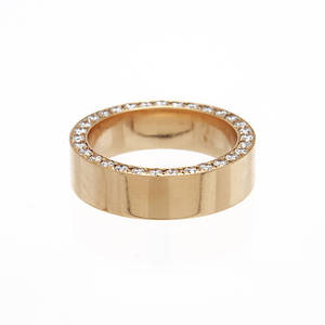 RING, 18K rödguld med diamanter, totalt ca 0,46ct. 12,3g.