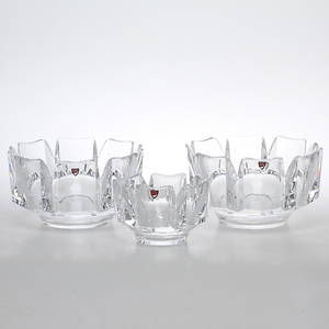 SKÅLAR, 3 st, glas, Corona, Lars Hellsten, Orrefors.