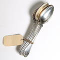 SKEDAR, 6 st, silver, GAB samt C.G. Hallberg, 1860-1895. Vikt 314 gram.