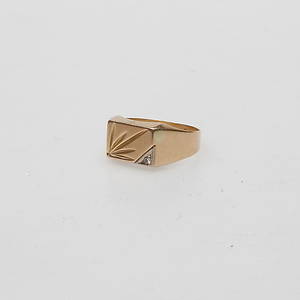 KLACKRING, 14k guld, vikt ca. 3,9 gram.
