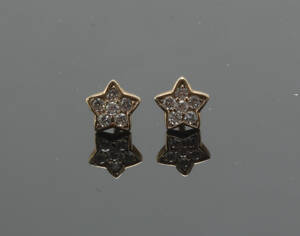 Par stjerne ørestikker med cubic zirkonia