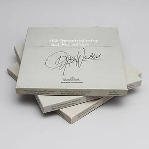 JULTALLRIKAR, 3 st, porslin, Björn Wiinblad Danmark.