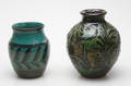 VASER, 2 st, keramik, Herman Kähler samt Bobergs fajansfabrik.