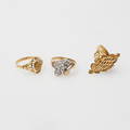 RINGAR, 3 st, 18k guld, vikt ca 8,3 gr.