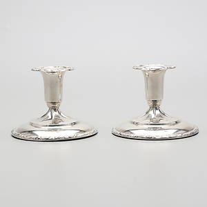 LJUSSTAKAR, silver, ett par.