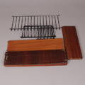 STRINGHYLLOR, samt tidsskriftshållare, 12 delar, teak, 195060-tal.