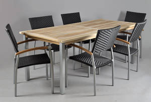 Trädgårdsmöbler teak och aluminium. 7