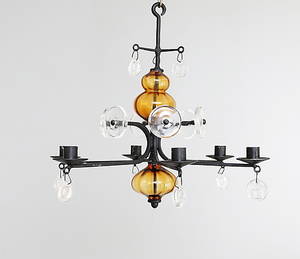 ERIK HÖGLUND. TAKKRONA, 6-armad, Boda.