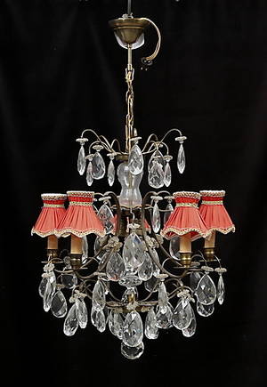 LJUSKRONA, rokokostil, 1900-tal, höjd totalt ca. 85 cm.