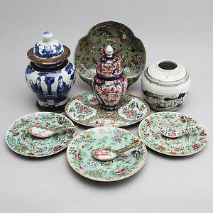 PORSLIN, 11 delar, Kina 181900-tal.
