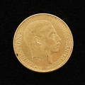 GULDMYNT, Danmark 20 kroner, 1914, 21,6 karat.