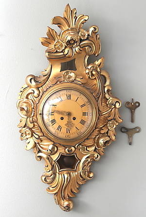 VÄGGPENDYL, Rokokostil, 1900-tal.