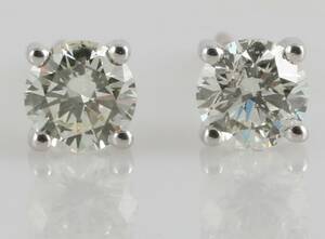 Earrings in 14k with brilliant cut diamonds 0.66ct