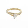 RING, 18K rödguld med diamanter, totalt ca 0,37ct. Vikt 3,1g.
