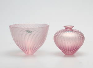 SKÅL och VAS, glas, Bertil Vallien, Artist collection, Kosta Boda, signerade.