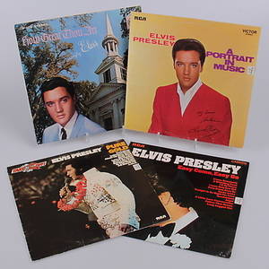 LP SKIVOR, 4 st. Elvis Presley, 196070-tal.