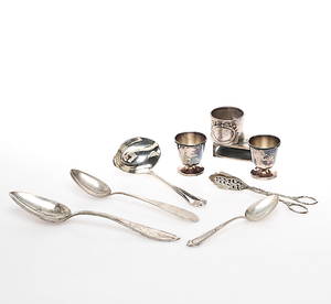 PARTI SILVER, 9 delar, 18001900-tal.