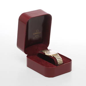 ARMBANDSUR, Omega, quartz, boett 14k guld.