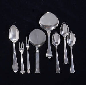 Georg Jensen m.fl. Samling bestikdele, sølv 8