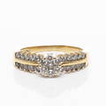 RING, 18k guld med diamanter om totalt ca 0,3ct, stämplad GHA, 2000-tal.
