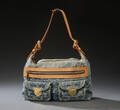 Louis Vuitton skuldertaske i monogram denim 