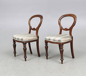 STOLAR, ett par, nyrokoko, sent 1800-tal.