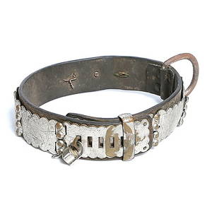 HALSBAND för HUND med POLHEMSLÅS, 18001900-tal.