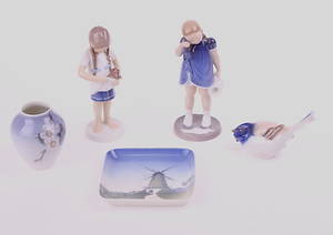 PORSLINSFÖREMÅL, 5 delar, samtliga BingGröndal Danmark.