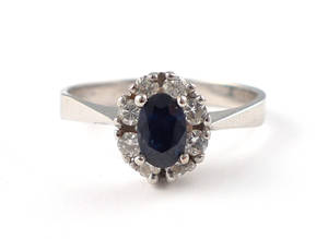 Safir-diamantring