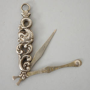 ÖRONSLEV, silver, Anders Lundqvist, Stockholm, 1852.