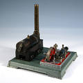 DAMPFMASCHINE  S1252 vermutlich, Hersteller Fleischmann. Frühe 1950er Jahre.