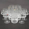 5 GROGGLAS SAMT 6 LIKÖRGLAS, Iittala.