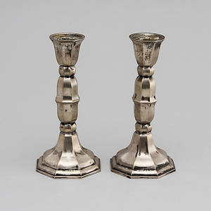 LJUSSTAKAR, 1 par, silver, JWB, 1928.