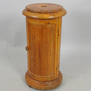 KOLONNSKÅP, lackerad fur, 1800-tal.