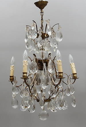 LJUSKRONA, rokokostil, 1900-tal. Höjd 65 cm.