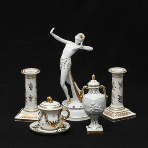 PARTI PORSLIN, 5 delar, bla Frankrike, 1900-tal.