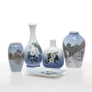 PARTI PORSLIN, 5 delar, Bing  Gröndahl samt Royal Copenhagen.