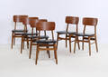 Dansk møbelproducent. Seks spisestole - teaktræ 6
