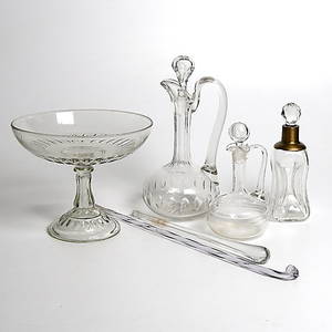 PARTI GLASFÖREMÅL, 6 delar, 18001900-tal.