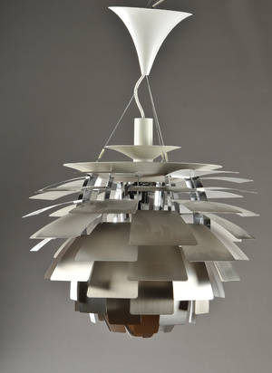 Poul Henningsen 1894 - 1967. Koglen i børstet stål, Ø. 60 cm