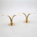 LJUSSTAKAR, ett par, mässing, Liljan, Ivar Åhlenius Björk, Ystad Metall.