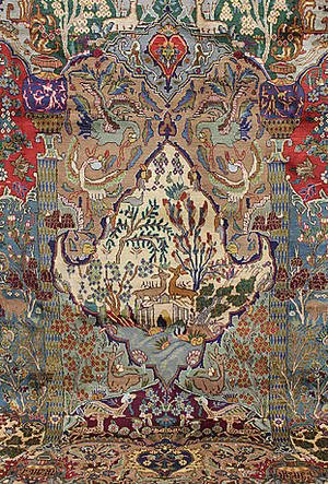 MATTA, Orientalisk, figural Kashmar, 385 x 290 cm.
